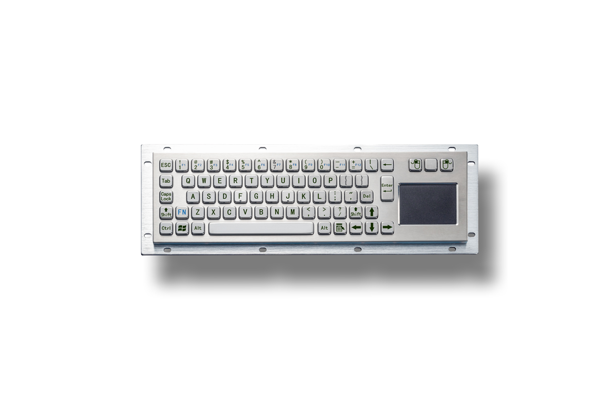 H-8635T 石油化工防水防爆矿用不锈钢嵌入式轨迹球键盘
